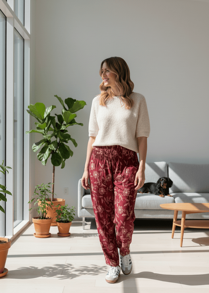 Harem Silvestre Rojo - Pantsforlove Pantalones anchos, pantalones yoga