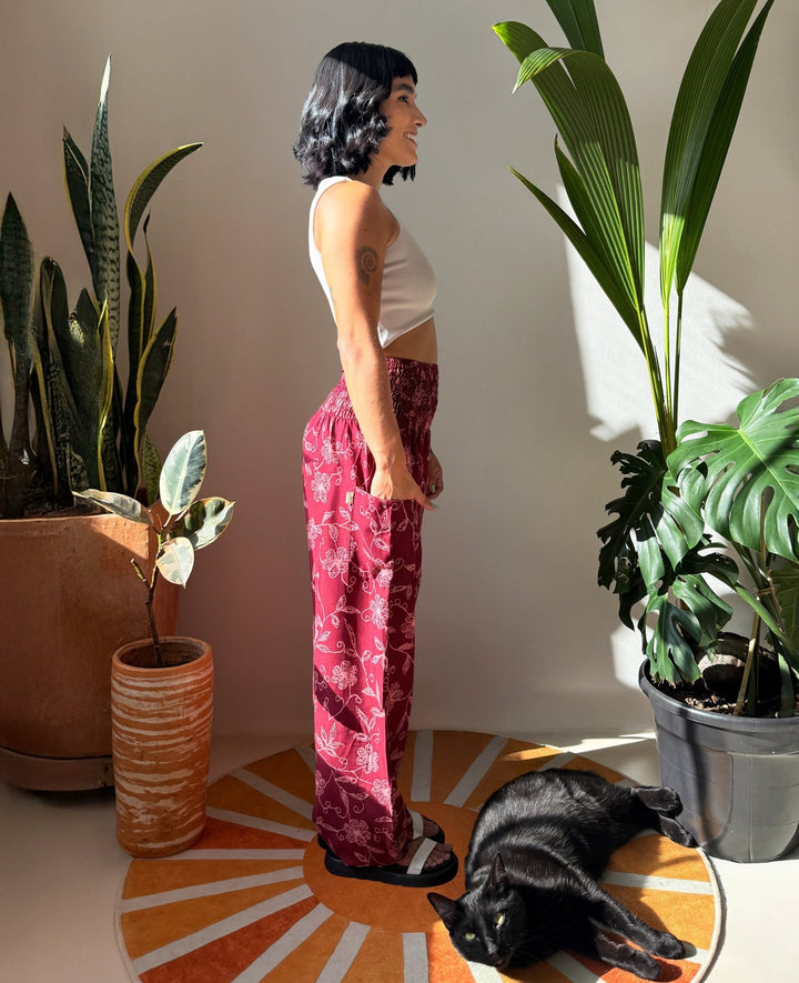 Harem Silvestre Rojo - Pantsforlove Pantalones anchos, pantalones yoga
