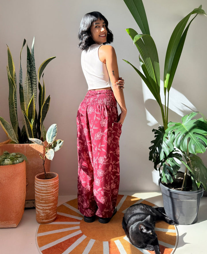 Harem Silvestre Rojo - Pantsforlove Pantalones anchos, pantalones yoga