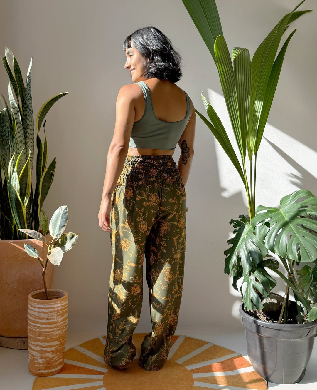 Harem Silvestre Verde - Pantsforlove Pantalones anchos, pantalones yoga
