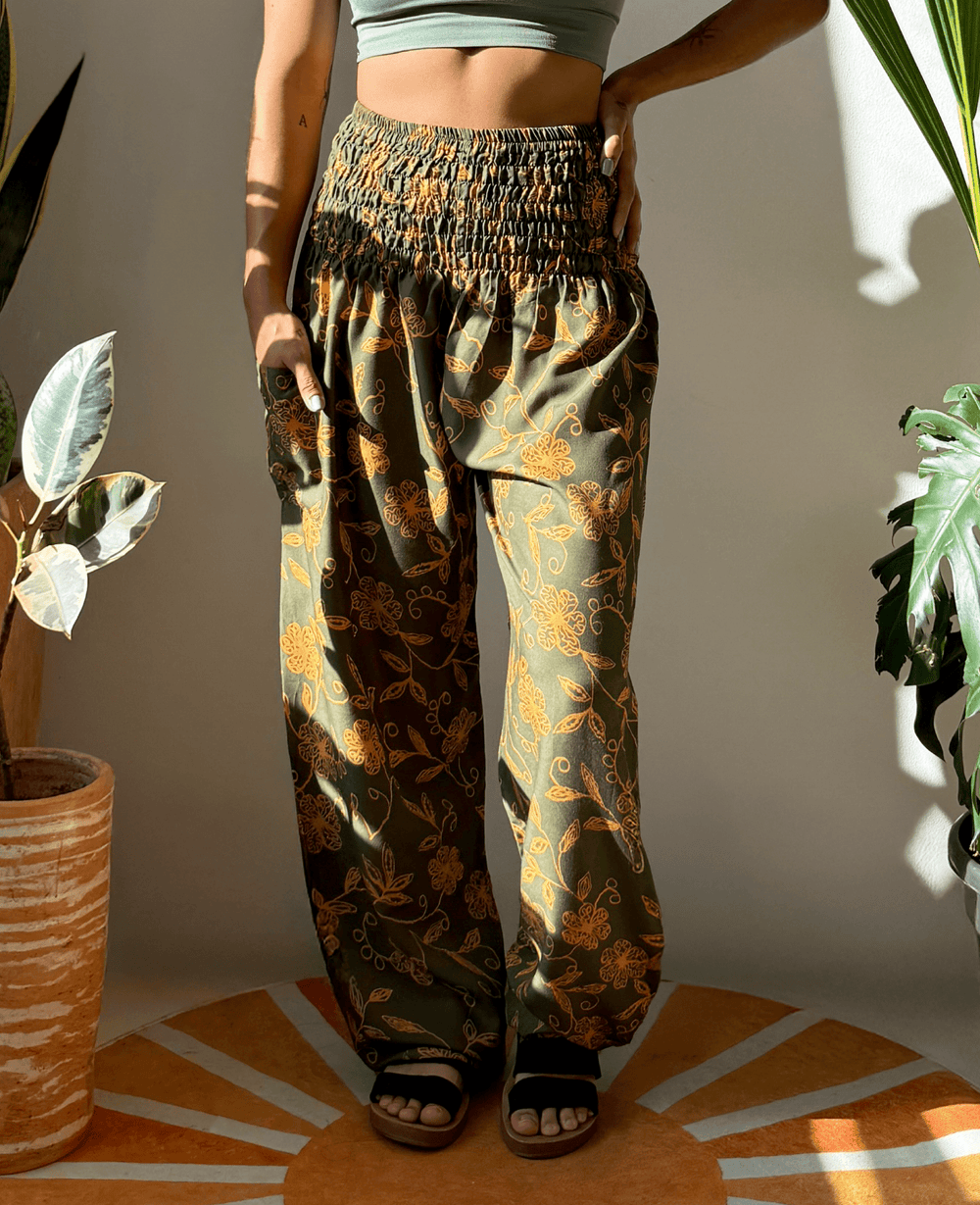 Harem Silvestre Verde - Pantsforlove Pantalones anchos, pantalones yoga