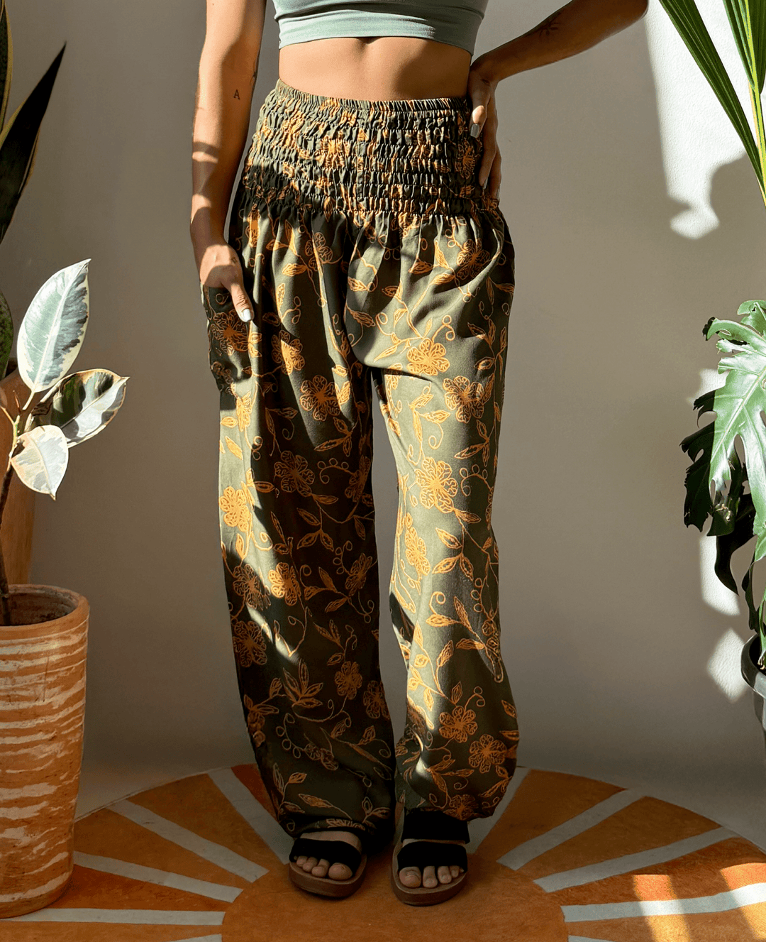 Harem Silvestre Verde - Pantsforlove Pantalones anchos, pantalones yoga