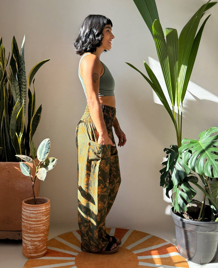 Harem Silvestre Verde - Pantsforlove Pantalones anchos, pantalones yoga