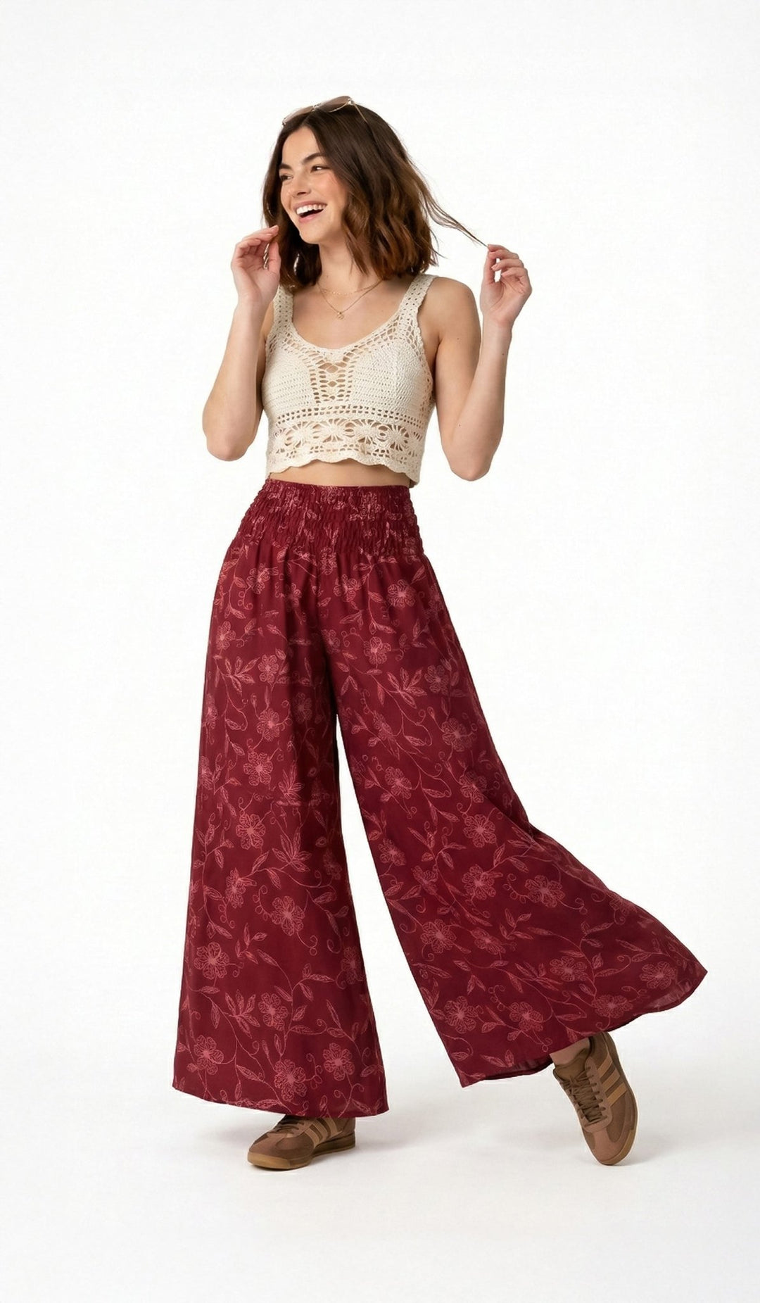 Nuevo: Palazzo Silvestre Rojo - Pantsforlove Pantalones anchos, pantalones yoga