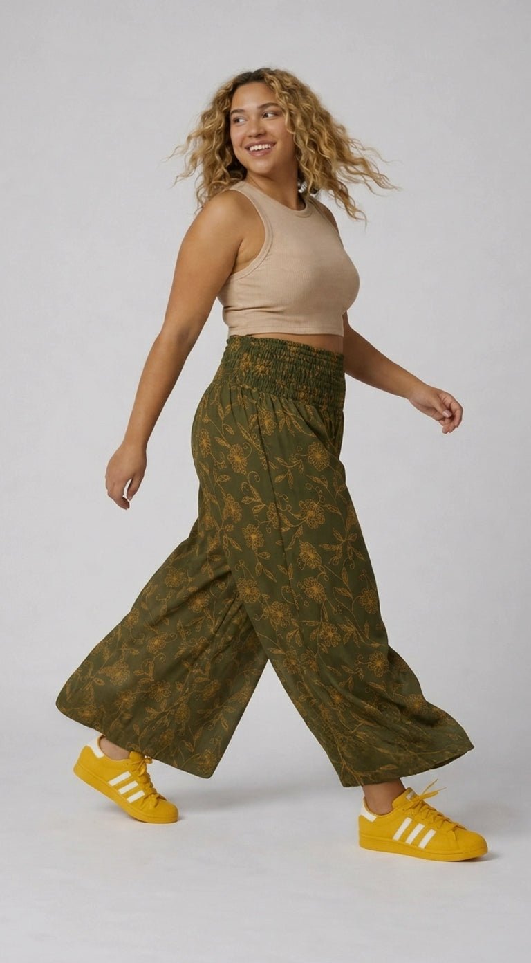 Nuevo: Palazzo Silvestre Verde - Pantsforlove Pantalones anchos, pantalones yoga