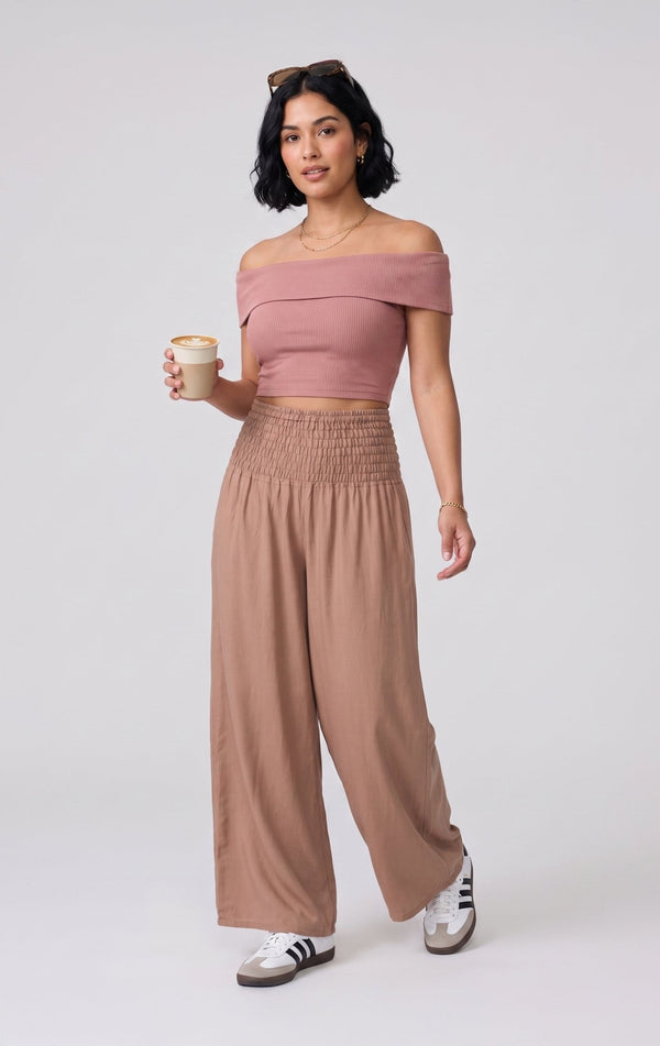 Pantalón Palazzo Crudo