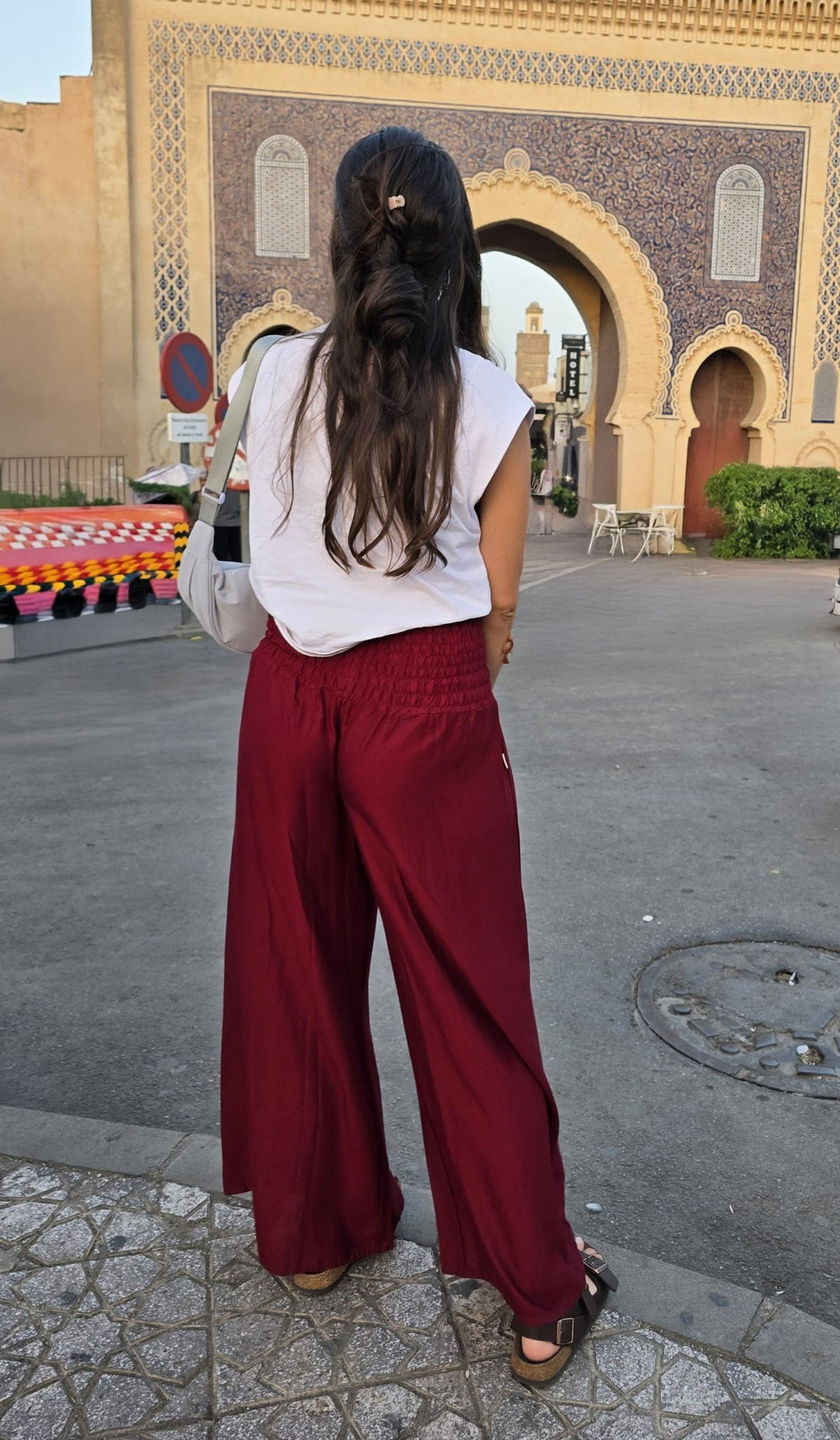 NUEVO: Pantalón Palazzo Rojo Burgundy - Pantsforlove Pantalones anchos, pantalones yoga