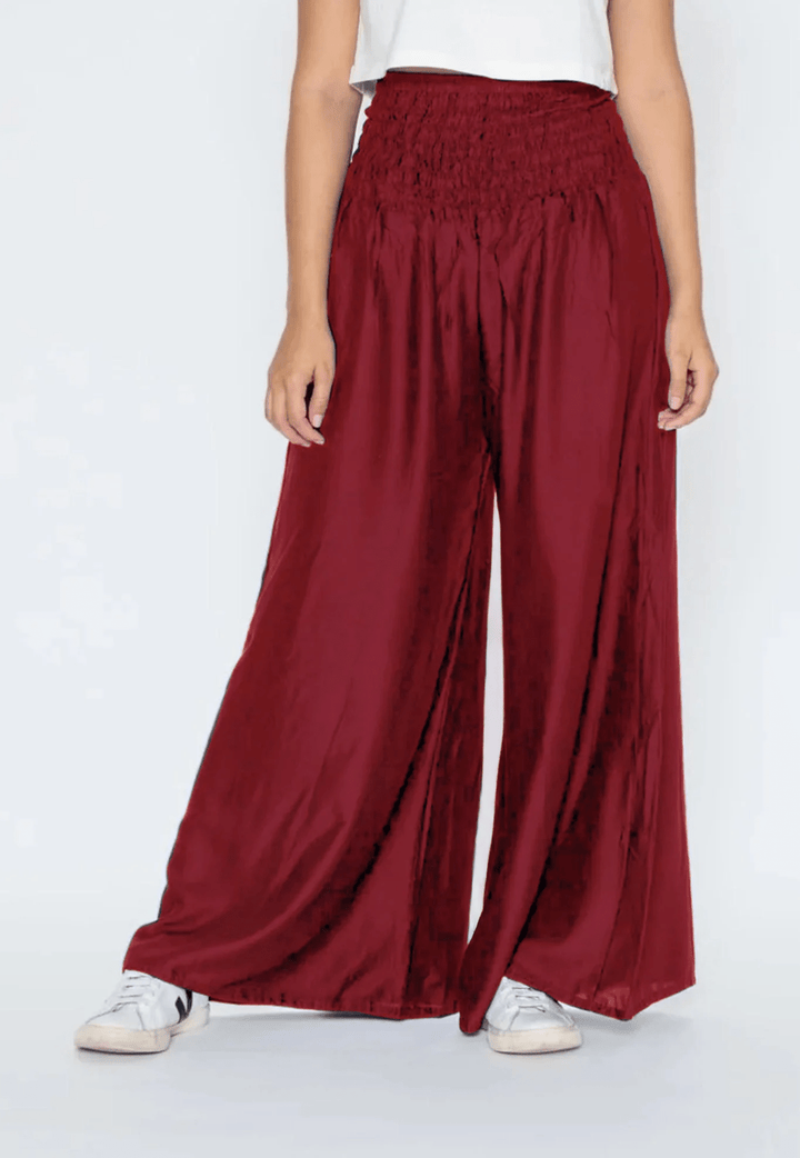 NUEVO: Pantalón Palazzo Rojo Burgundy - Pantsforlove Pantalones anchos, pantalones yoga