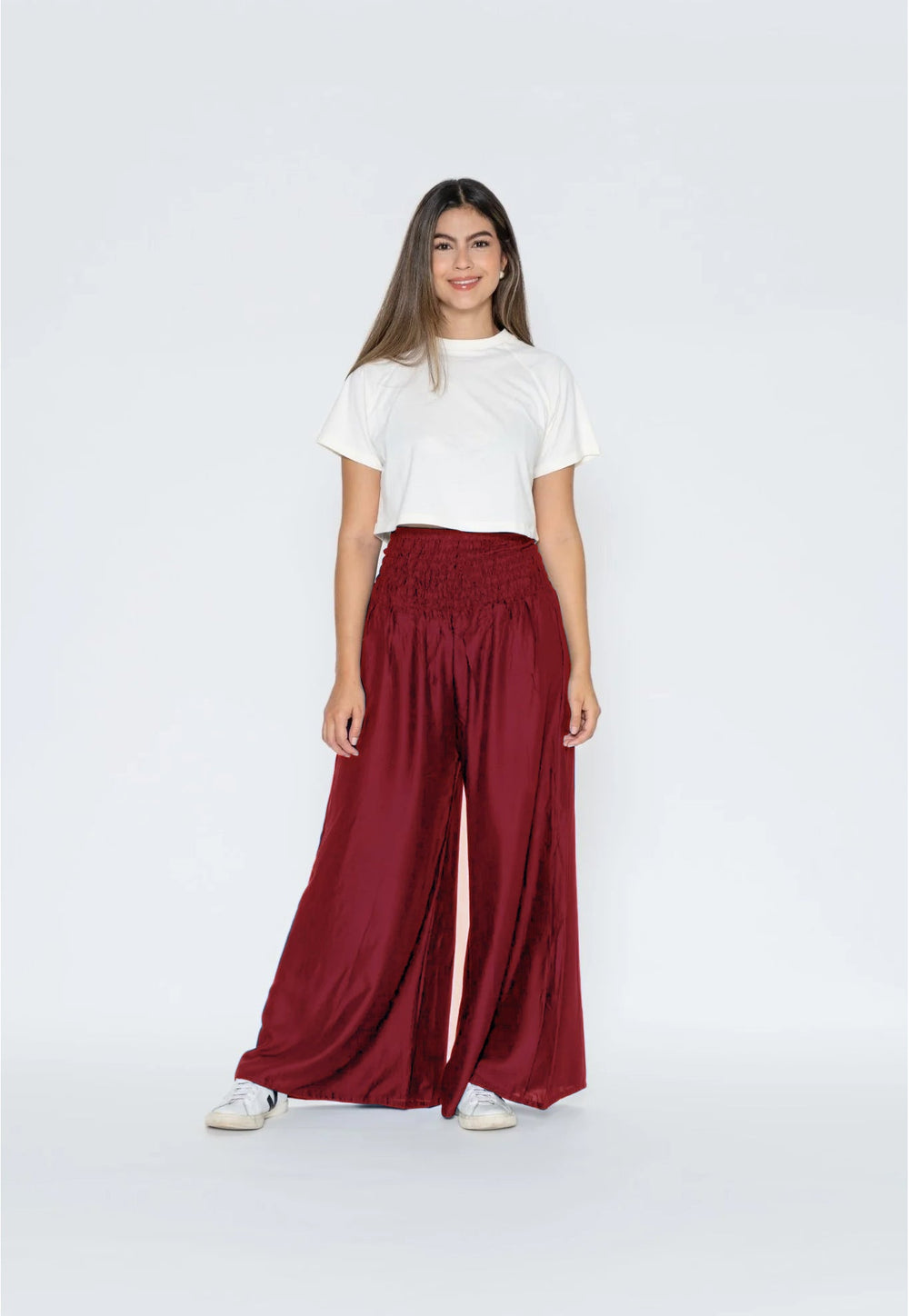 NUEVO: Pantalón Palazzo Rojo Burgundy - Pantsforlove Pantalones anchos, pantalones yoga