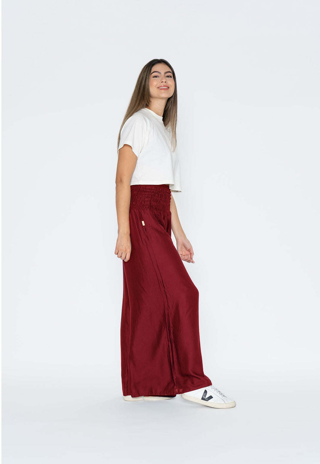NUEVO: Pantalón Palazzo Rojo Burgundy - Pantsforlove Pantalones anchos, pantalones yoga