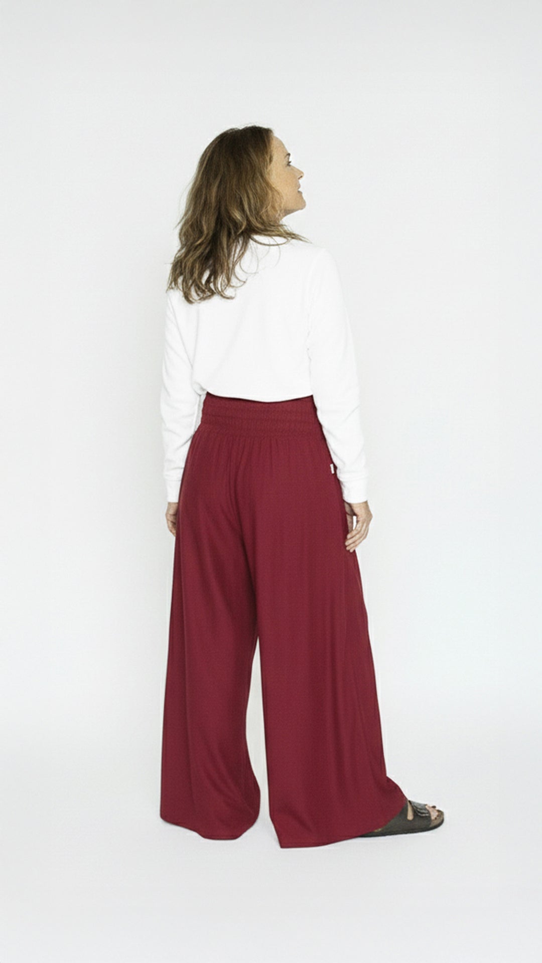 NUEVO: Pantalón Palazzo Rojo Burgundy - Pantsforlove Pantalones anchos, pantalones yoga