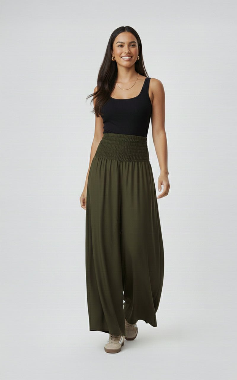NUEVO: Pantalón Palazzo Verde - Pantsforlove Pantalones anchos, pantalones yoga