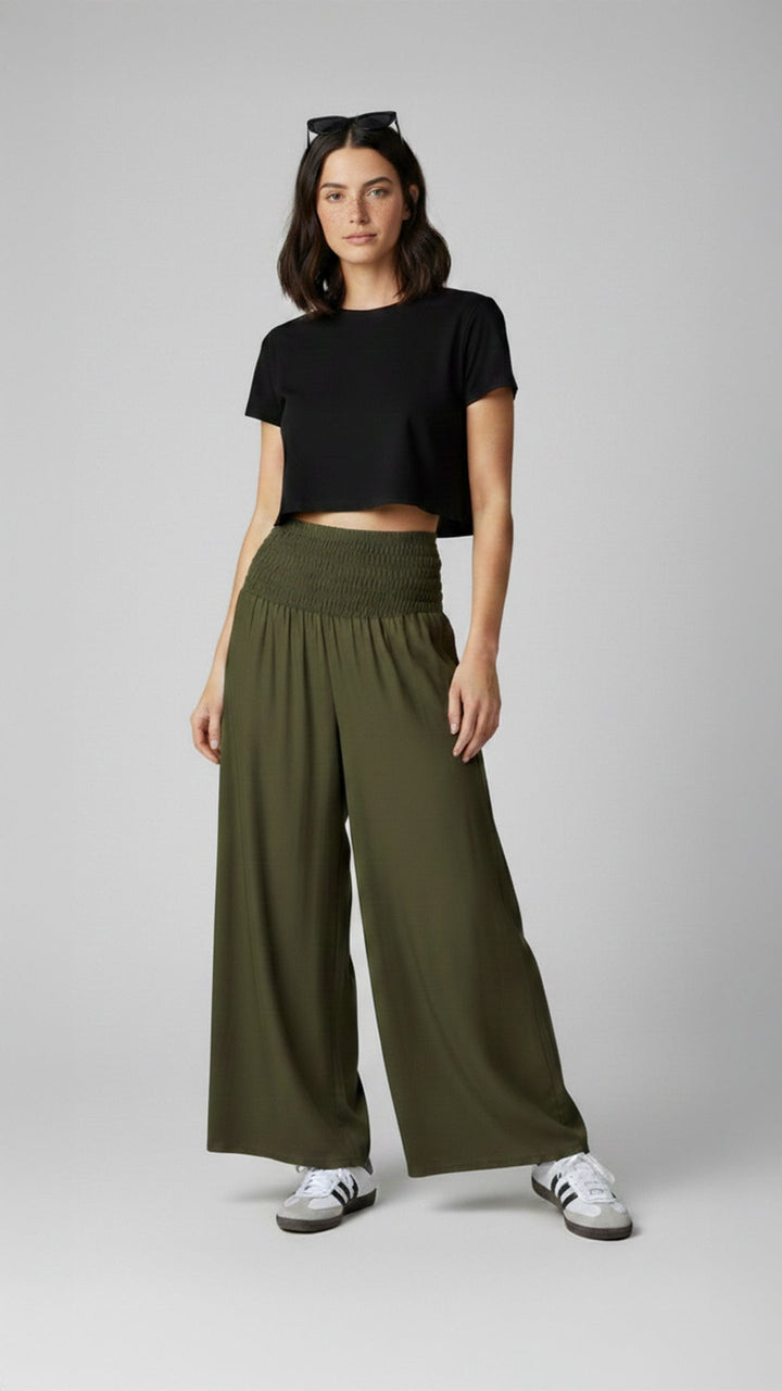 NUEVO: Pantalón Palazzo Verde - Pantsforlove Pantalones anchos, pantalones yoga