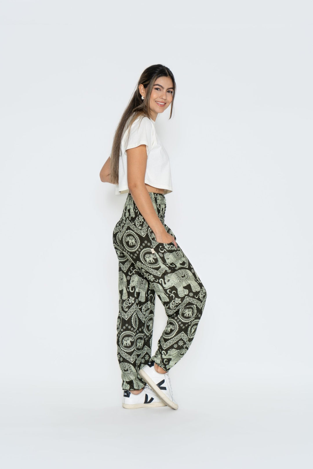 Pantalón Ahimsa Verde Naturaleza - Pantsforlove Pantalones anchos, pantalones yoga