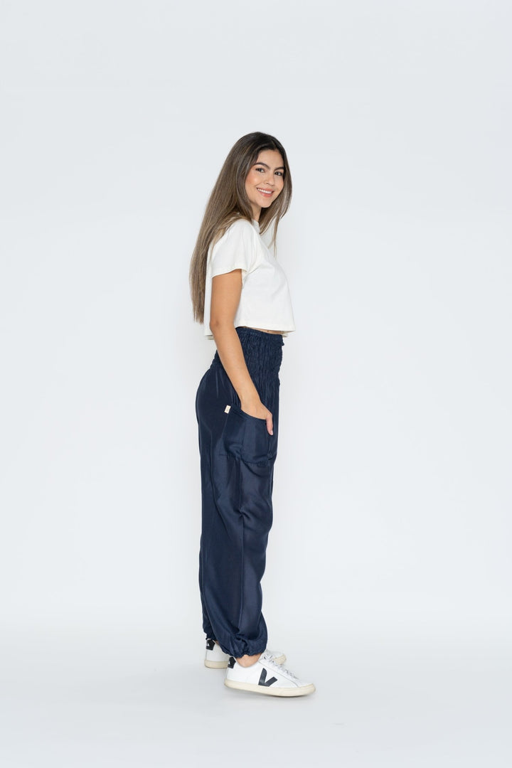 Pantalón Vana Azul Oscuro - Pantsforlove Pantalones anchos, pantalones yoga