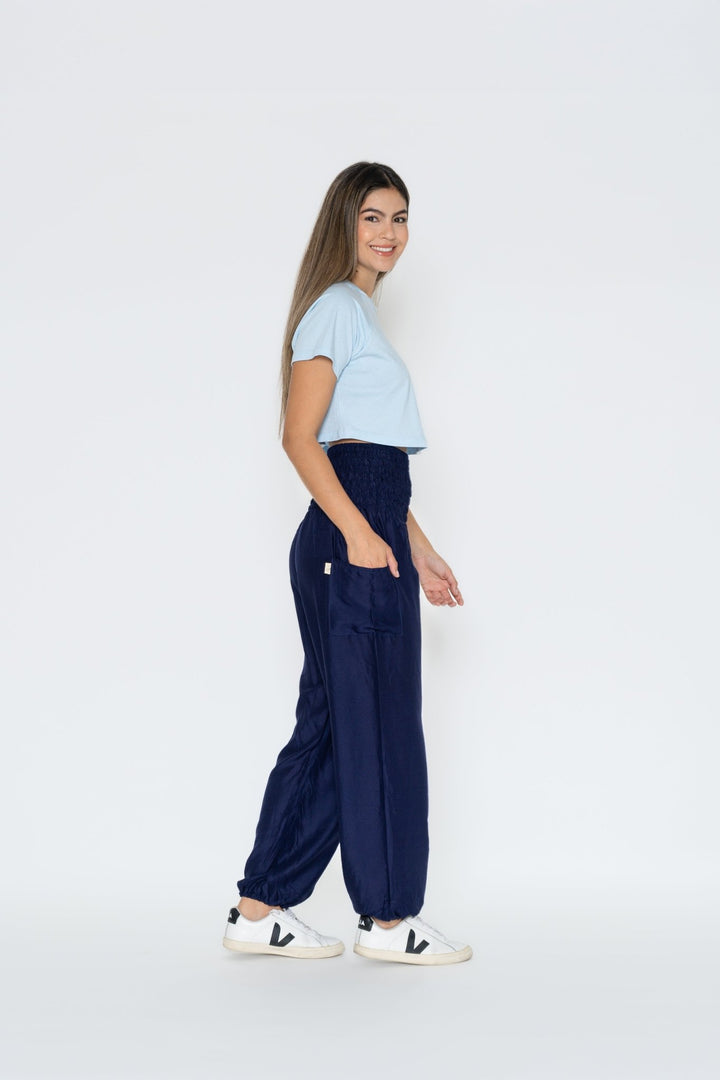 Pantalón Vana Azul Pacífico - Pantsforlove Pantalones anchos, pantalones yoga