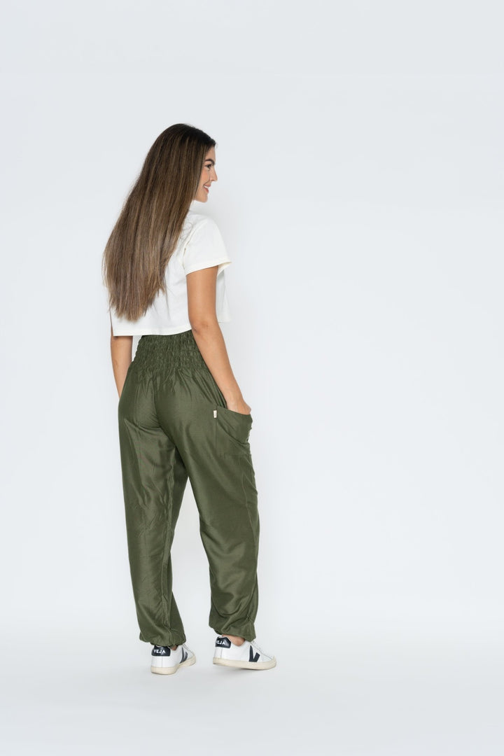 Pantalón Vana Verde - Pantsforlove Pantalones anchos, pantalones yoga