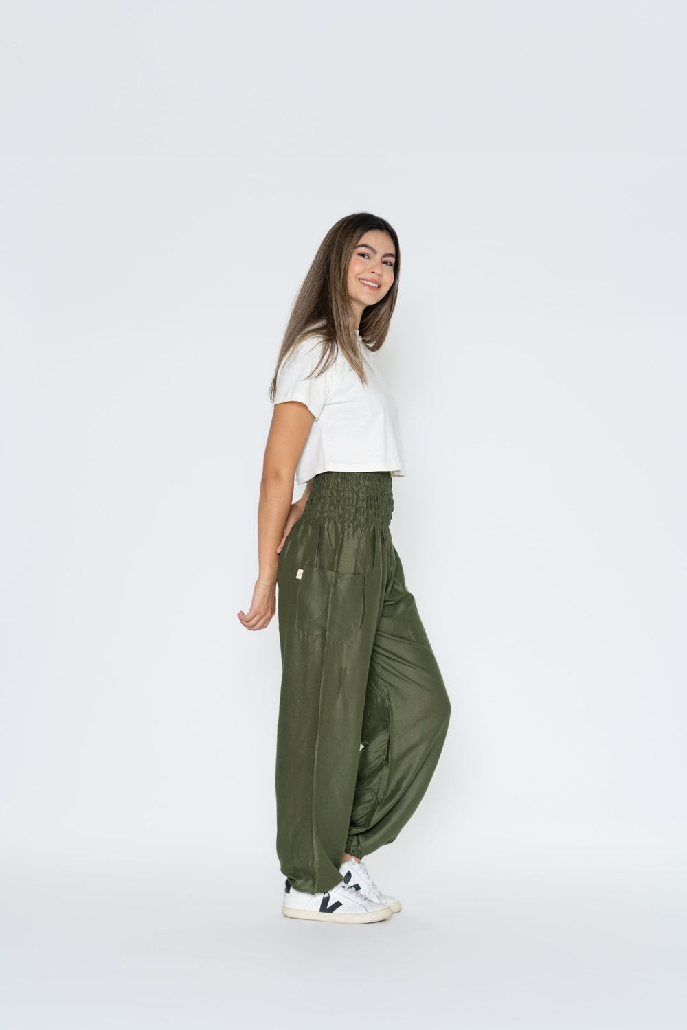 Pantalón Vana Verde - Pantsforlove Pantalones anchos, pantalones yoga