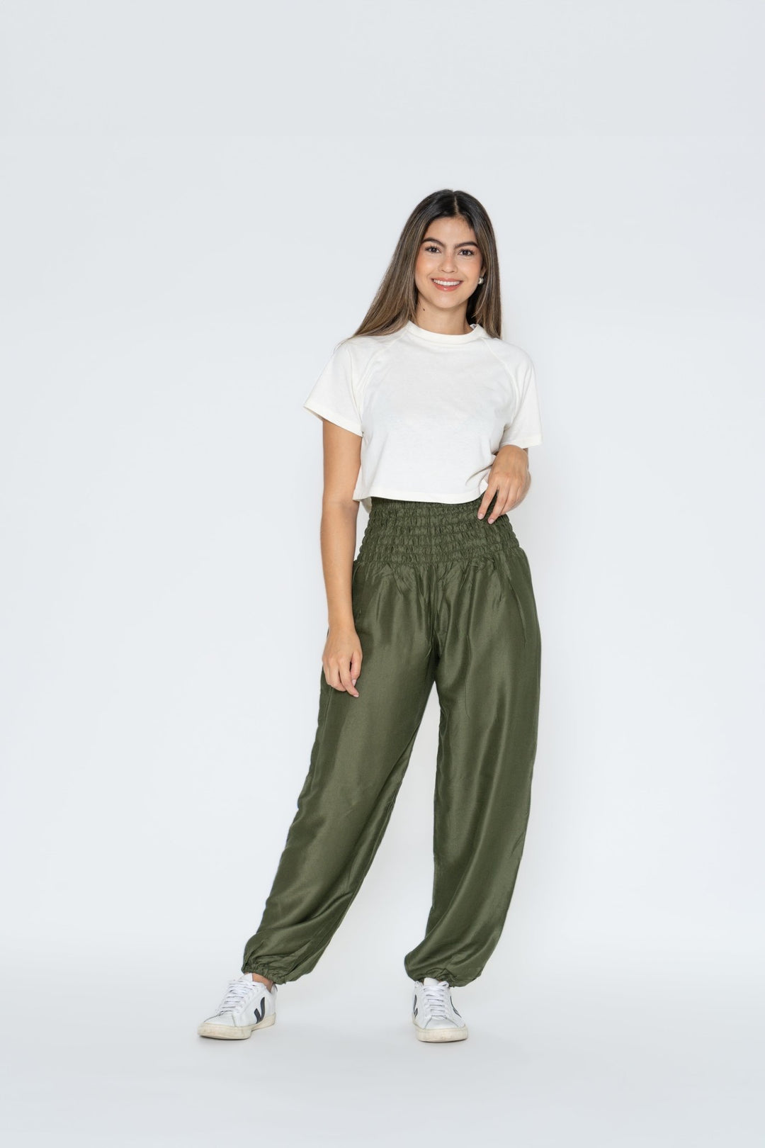 Pantalón Vana Verde - Pantsforlove Pantalones anchos, pantalones yoga