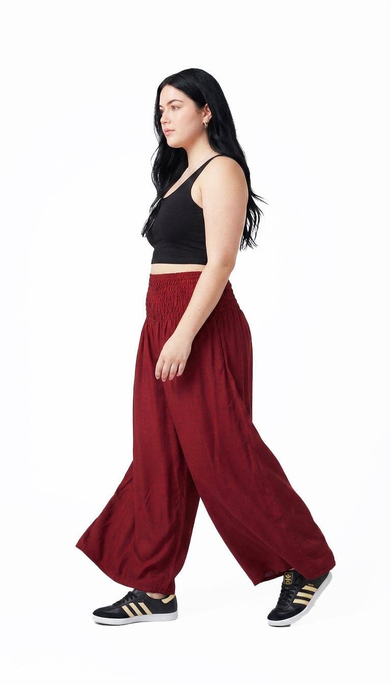 NUEVO: Pantalón Palazzo Rojo Burgundy