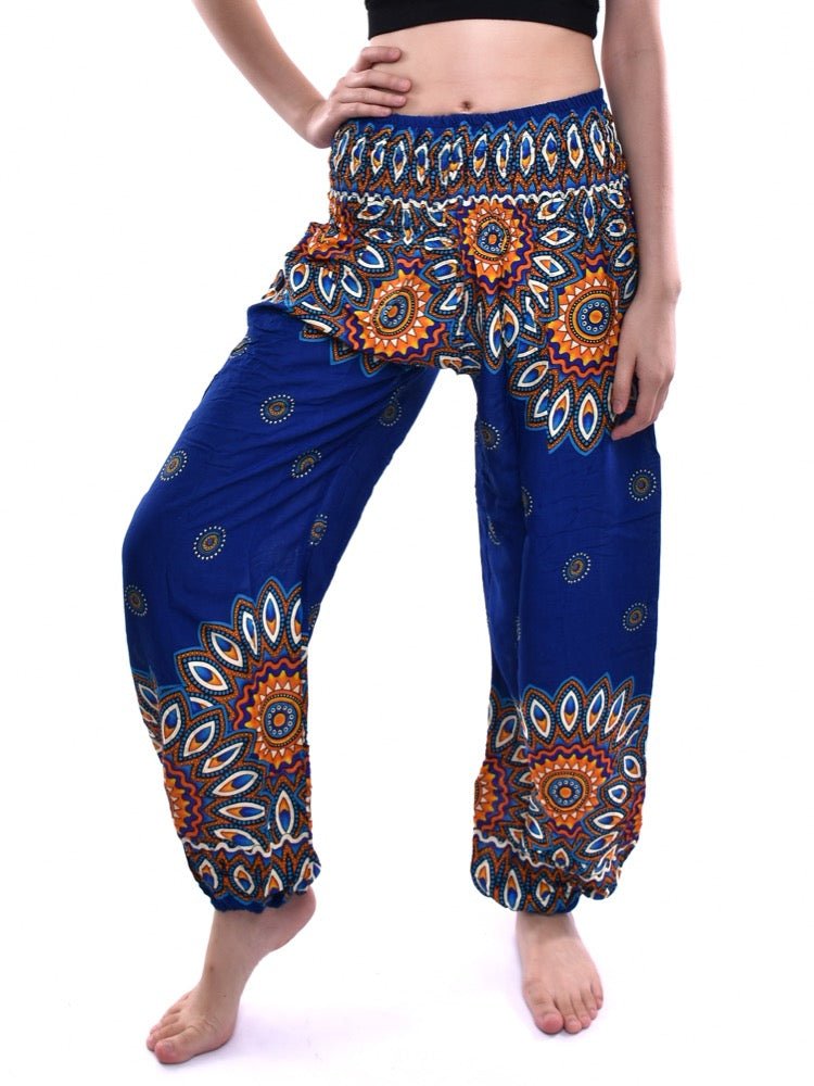 Harem Mandala Azul Vivo - Pantsforlove Pantalones anchos, pantalones yoga